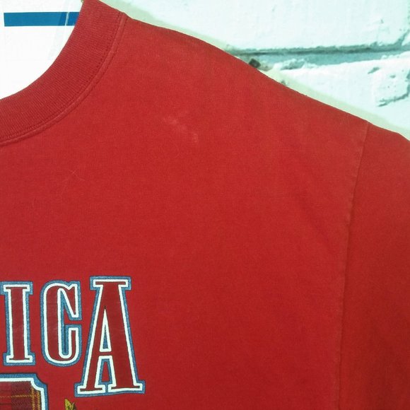 VTG America S/S T- Shirt Plaid Eagle American Flag - Picture 5 of 6